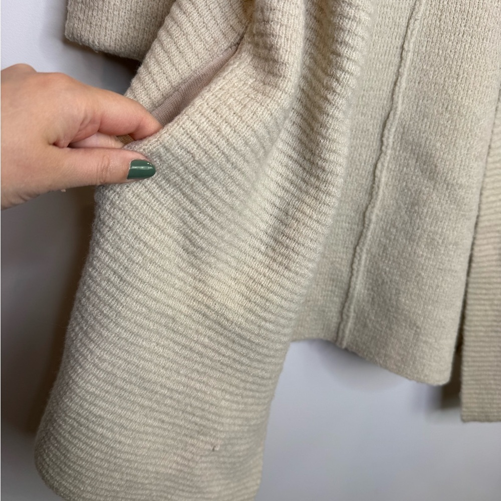 Monk & Lou Cozy Cream wool blend Open-Front Sweater size medium - Picture 5 of 10